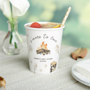 Watercolor S'more Baby Shower  Paper Cups