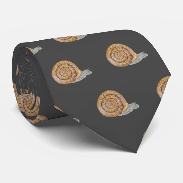Watercolor Snail Tie (Rolled)
