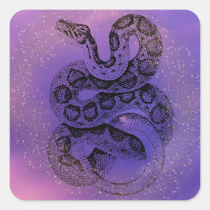 Watercolor snake sticker
