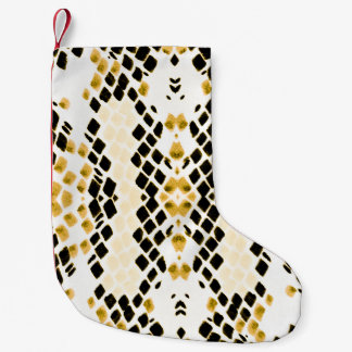 Watercolor Snakeskin: Grunge Exotic Pattern Small Christmas Stocking