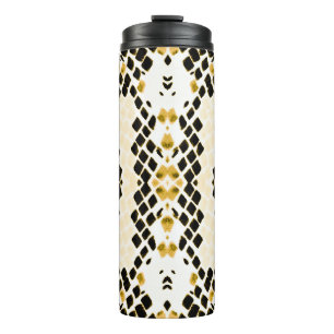 Watercolor Snakeskin: Grunge Exotic Pattern Thermal Tumbler