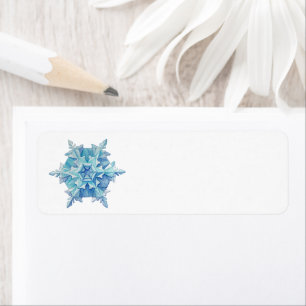 Watercolor Snowflake Address Label