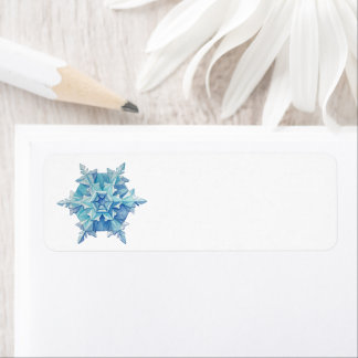 Watercolor Snowflake Address Label