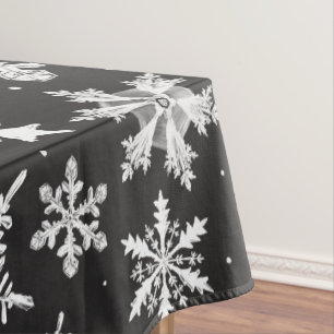 Watercolor Snowflake Pattern Tablecloth