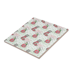 Watercolor Snowman Christmas Holiday Tile