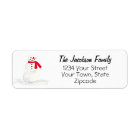 Watercolor Snowman Festive Holiday Return Address