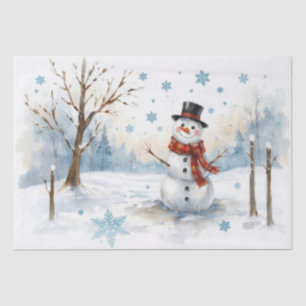 Watercolor Snowman Tissue Paper
