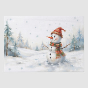 Watercolor Snowman Tissue Paper