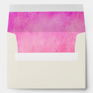 Watercolor Soft Pink and Orange Wedding Envelope