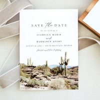 Watercolor South Mountain Phoenix Save the Date