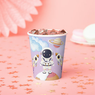 Watercolor Space Little Explorer Baby Shower  Paper Cups