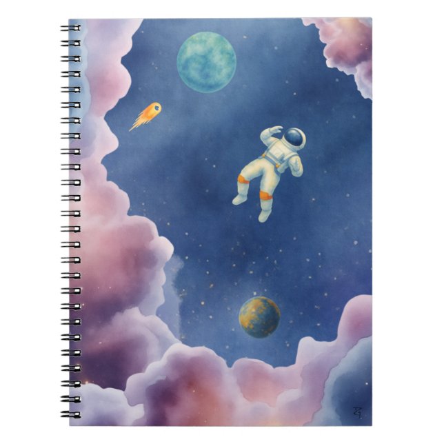 Watercolor Space Notebook  (Front)