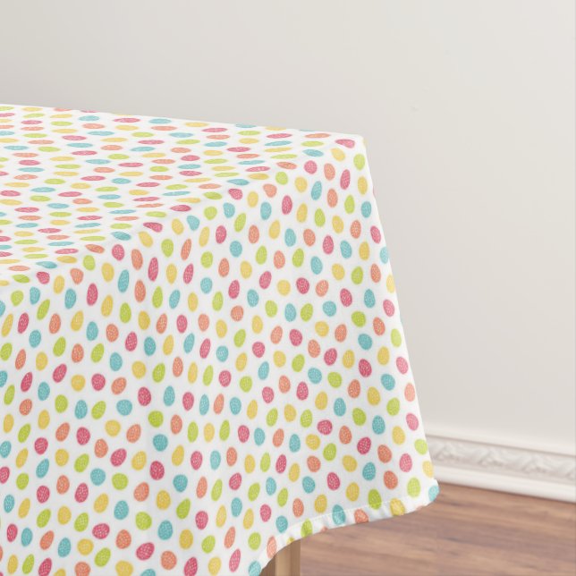 Watercolor Speckled Egg Easter Tablecloth (In Situ)