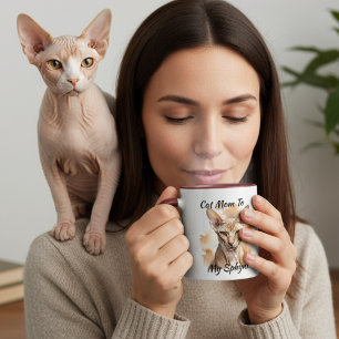 Watercolor Sphynx Brown Personalize Mug