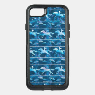 Watercolor Spirit & Lucky Silhouette Pattern OtterBox Commuter iPhone 8/7 Case
