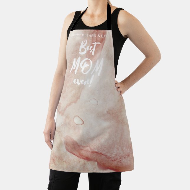 Watercolor Splash Best Mom Ever Mother's Day Apron (Insitu)