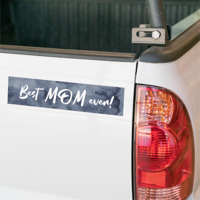 Watercolor Splash Best Mom Ever Mother's Day Bumper Sticker (On Truck)