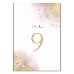 watercolor splash design Table Number 9