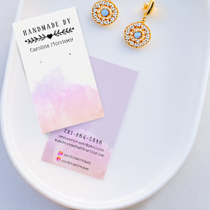 Watercolor Splash Earring Display Card