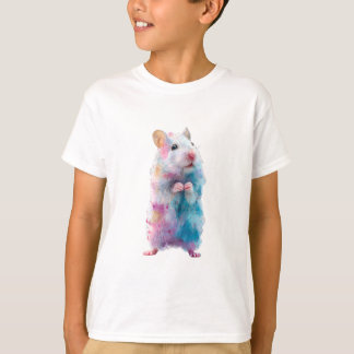 Watercolor Splash Pastel Galaxy Hamster Kids T-Shirt