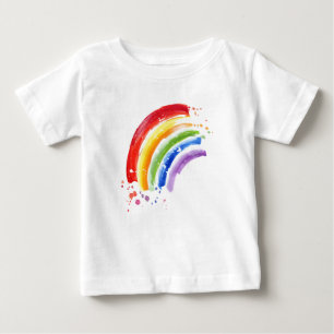 Watercolor Splash Rainbow Baby T-Shirt