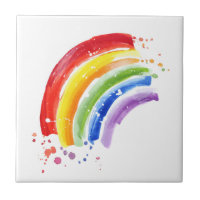 Watercolor Splash Rainbow