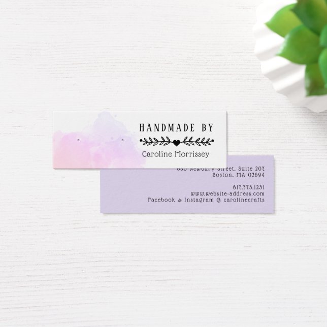 Watercolor Splash Stud Earring Display Card (Desk)