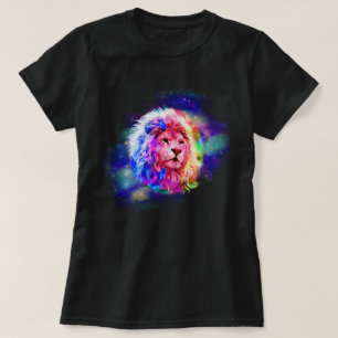 Watercolor Splash Universe Lion T-Shirt