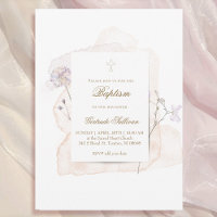 watercolor splashes and flowers n9 | Baptism