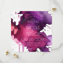 Watercolor Splat Wedding