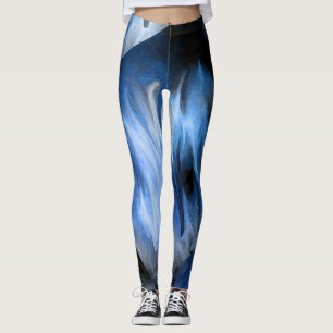 Watercolor Splatter Abstract Brush Strokes Canvas Leggings