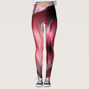 Watercolor Splatter Abstract Brush Strokes Canvas Leggings