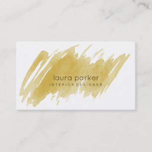 Watercolor Splatter Elegant Abstract Modern Chic Business Card
