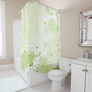 Watercolor Splatters Green and Sage