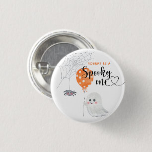 Watercolor Spooky One 1st Birthday 1 Inch Round Button
