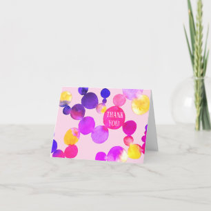 Watercolor Spots and Dots Thank You CUSTOMIZE IT