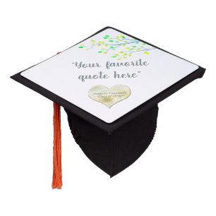 Watercolor Spring Birch Tree personalized Graduation Cap Topper