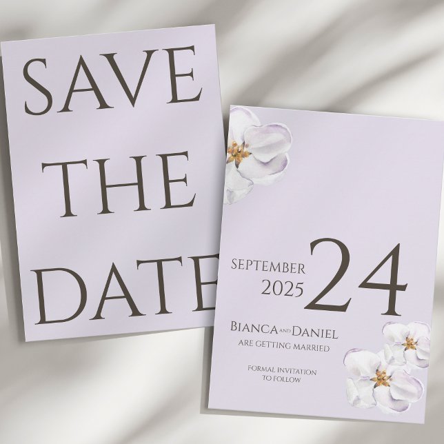 watercolor spring blossom wedding Save the date (Creator Uploaded)