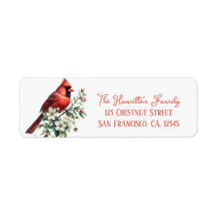 Watercolor Spring Cherry Blossom Northern Cardinal