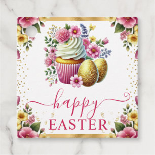 Watercolor Spring Flowers Cupcake Easter Favour Tags