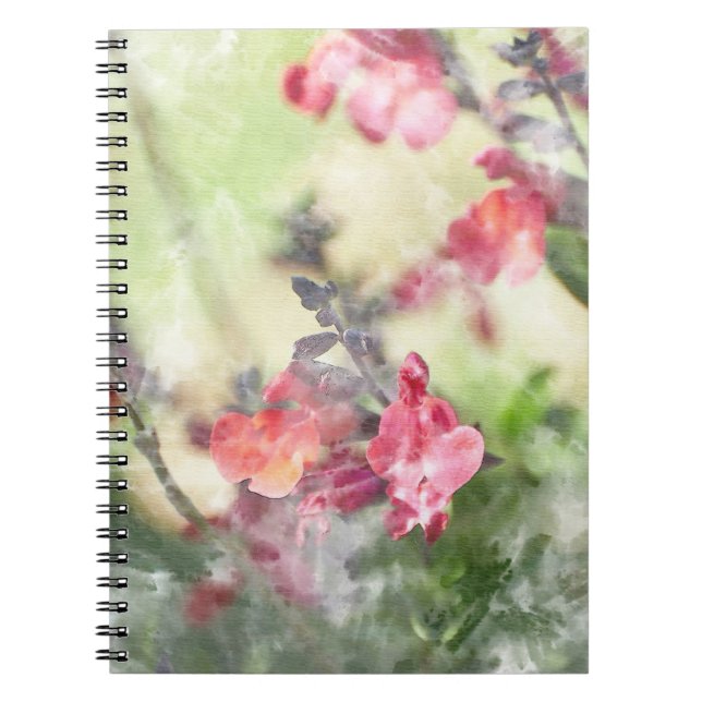 Watercolor spring flowers notebook (Front)