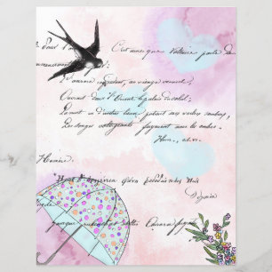 Watercolor spring pretty elegant scrapbooking card