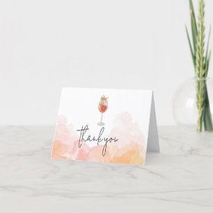 Watercolor Spritz Orange That's Amore Thank You 