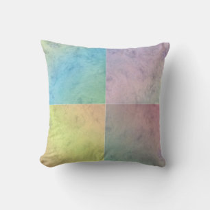Watercolor Squares Pastel Colours Throw Pillow