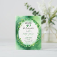 watercolor st patrick´s day clover birthday