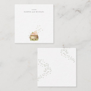 Watercolor st patricks day baby note card