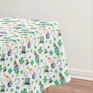 Watercolor St. Patrick's Day Pattern Tablecloth