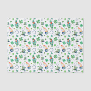 Watercolor St. Patrick's Day Pattern Tissue Paper
