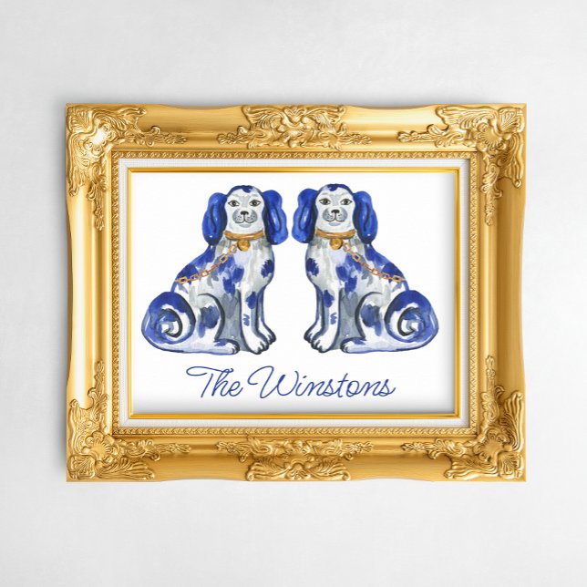 Watercolor Staffordshire Dogs Poster (Creator Uploaded)