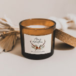 watercolor stag floral merry christmas sticker<br><div class="desc">Merry Christmas design,  rustic stag floral script modern beautiful party favour sticker. Part of a natural,  terracotta,  black and sage green elegant collection.</div>